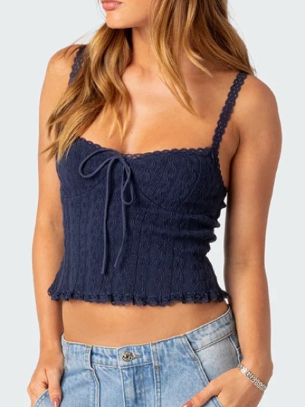 New! EDIKTED ‘Lacey Knit’ Tank Top